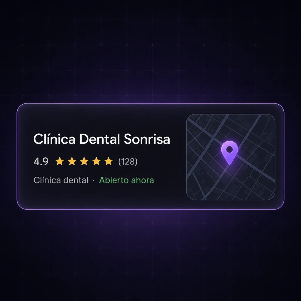 Example of a local search result for a business